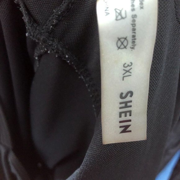 Shein Womens One Piece Swimsuit Black Plus Size 3X Halter Ruched Pool Beach - Picture 10 of 10